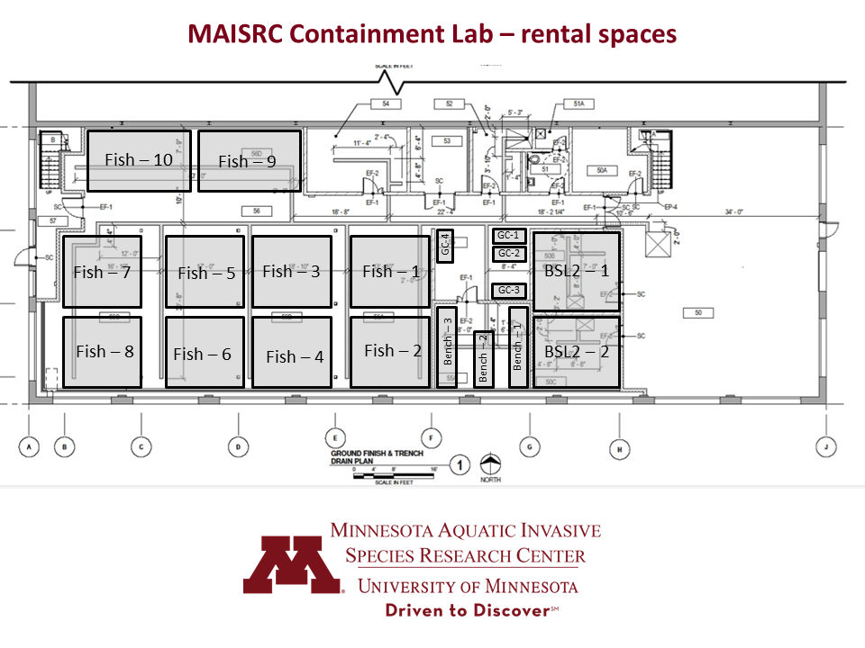 Map of lab rental spaces
